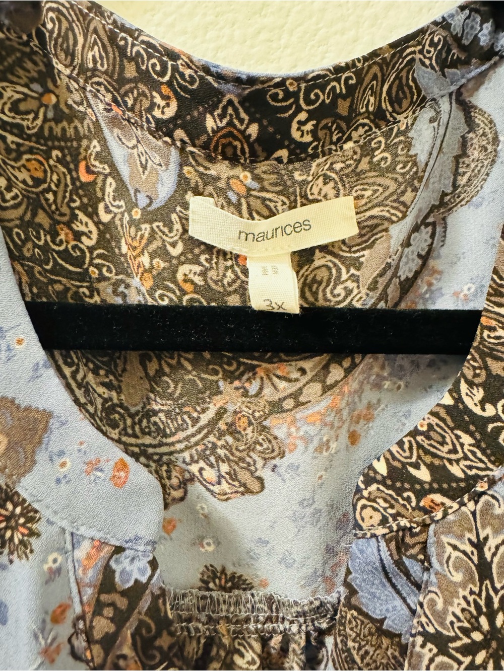 Maurices Blue Paisley Medallion Tunic with Brown Accents - Picture 3 of 4